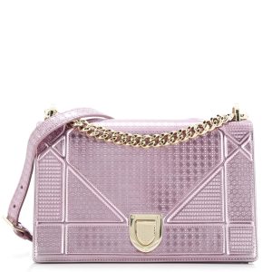 Pre-Loved Christian Dior Diorama Flap Bag Cannage Embossed Calfskin Medium