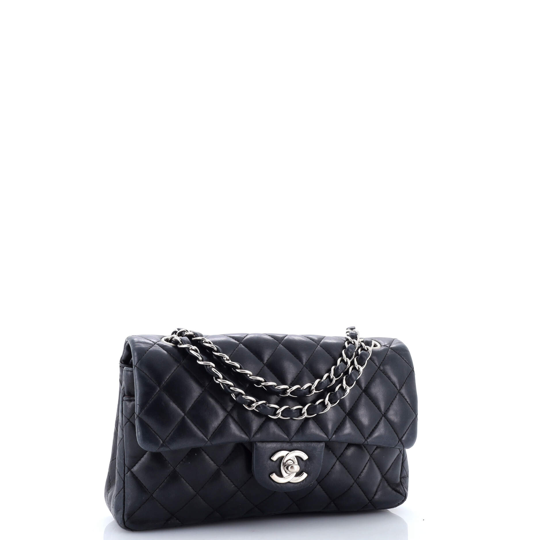 Pre-Loved Chanel Classic Double Flap Bag Quilted Lambskin Small - Image 2