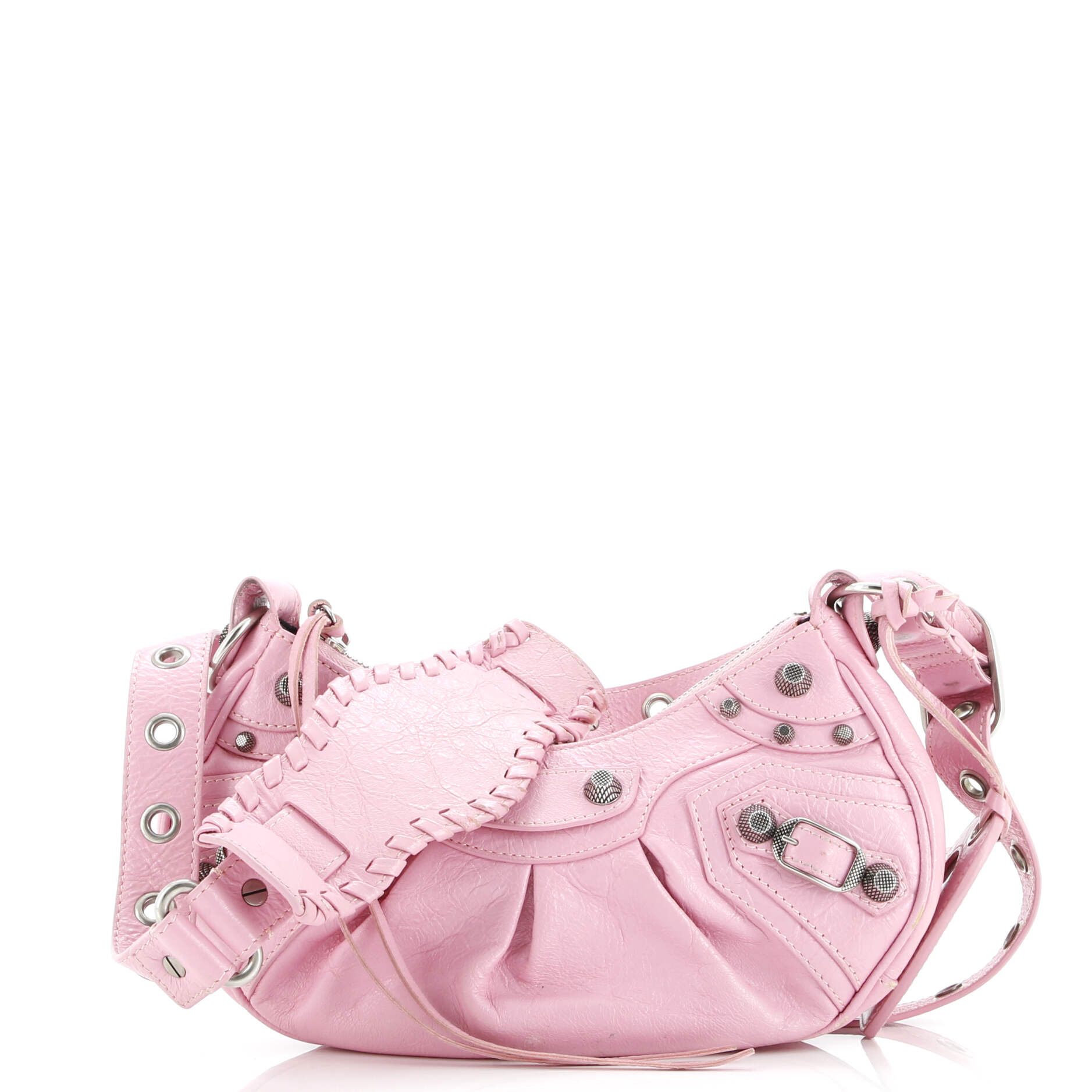 Pre-Loved Balenciaga Le Cagole Giant Studs Shoulder Bag Leather XS