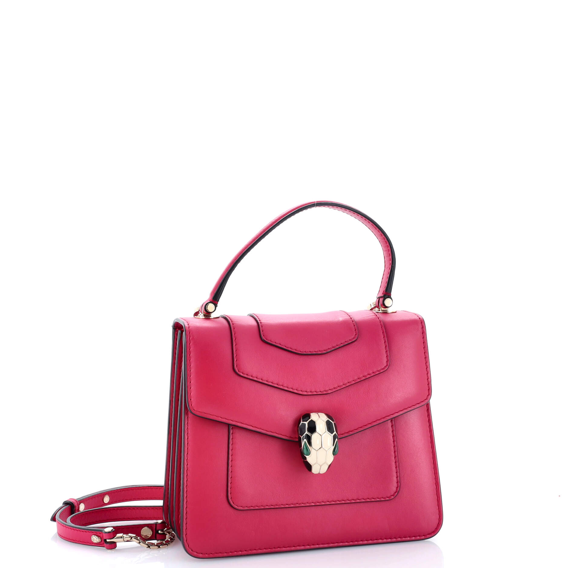 Pre-Loved Bvlgari Serpenti Forever Top Handle Bag Leather Small - Image 2