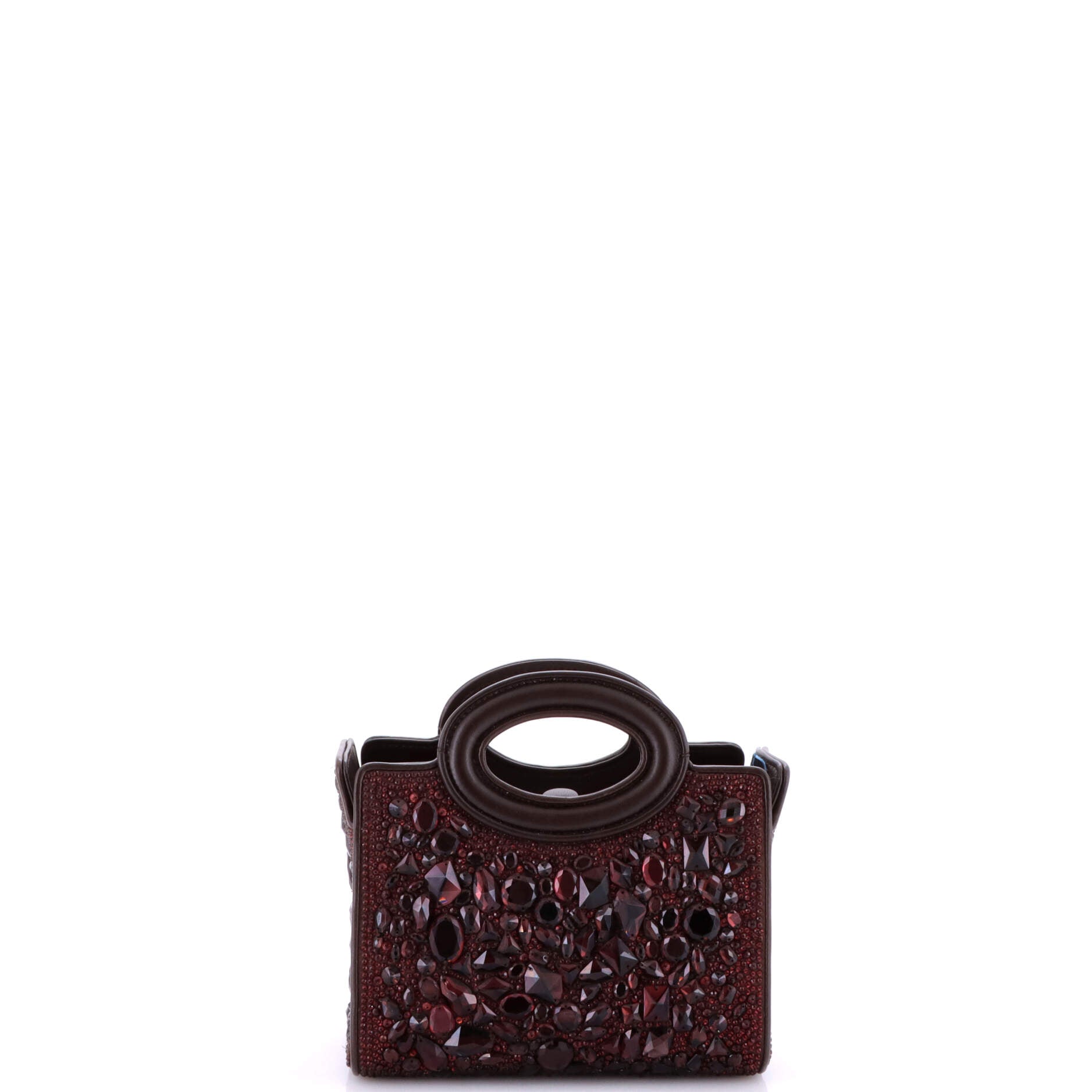 Pre-Loved Valentino Le Troisieme Tote Crystal Embellished Leather Mini - Image 3