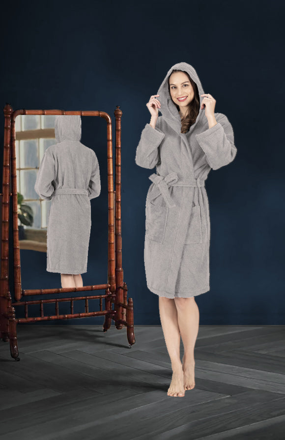 Classic Turkish Towels Nine West Hooded Terry Robe - 100% Turkish Cotton - Image 21