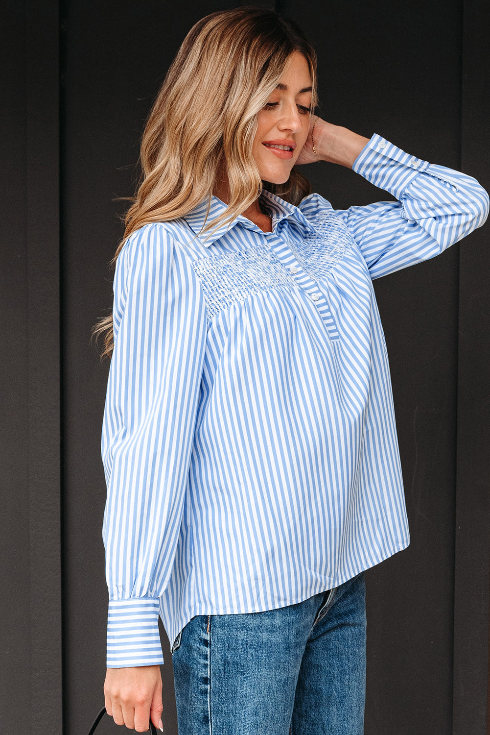 Emersyn Stripe Long Sleeve Top by Threaded Pear - Image 3
