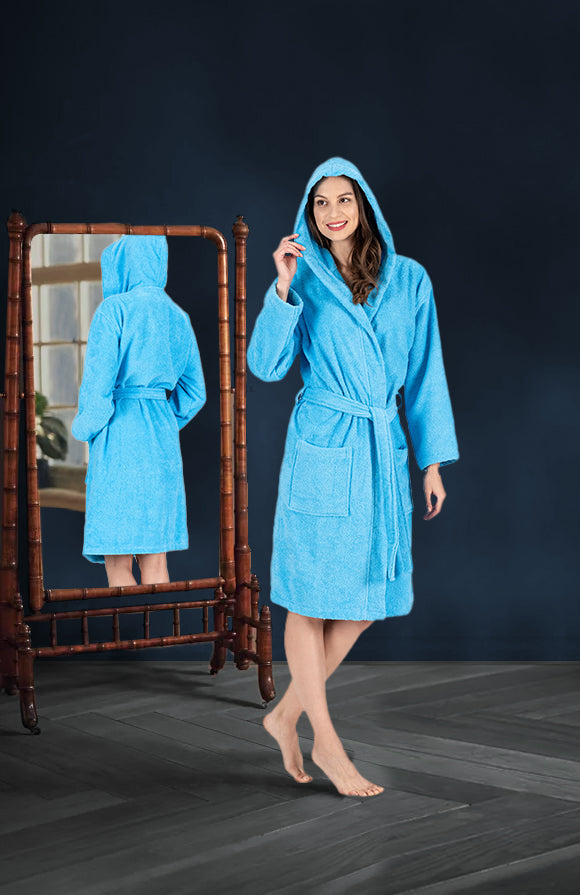 Classic Turkish Towels Nine West Hooded Terry Robe - 100% Turkish Cotton - Image 10