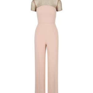 Stella McCartney Crystal-Embellished Short Sleeve Jumpsuit