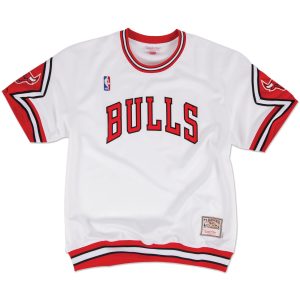Mitchell & Ness Men's Nba Authentic Shooting Shirt Chicago Bulls White
