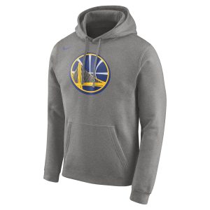 Nike Men's Nba Golden State Warriors Club Fleece Logo Pullover Hoodie - 881131-063