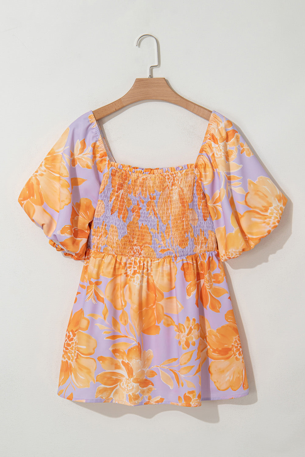 Aspen Plus Size Floral Puff Sleeve Babydoll Blouse by Threaded Pear - Image 7