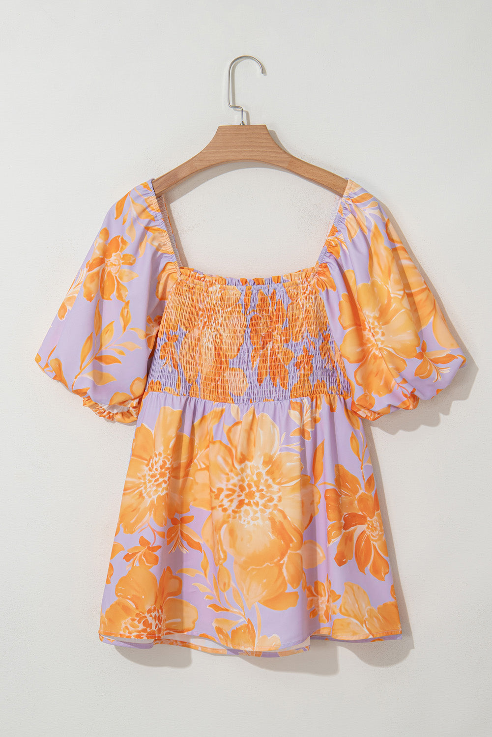 Aspen Plus Size Floral Puff Sleeve Babydoll Blouse by Threaded Pear - Image 8