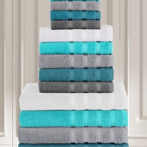 Classic Turkish Towels Antalya Turkish Cotton Bath. Hand. Washcloth Hotel Collection - 6 pc Towel Set