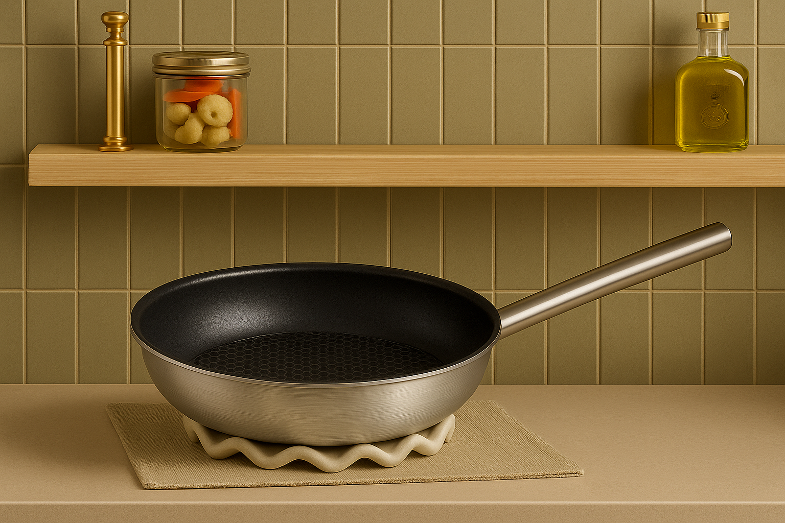 Moritz & Moritz Stainless Steel Honeycomb Non-Stick Pan 9.5 - Image 13