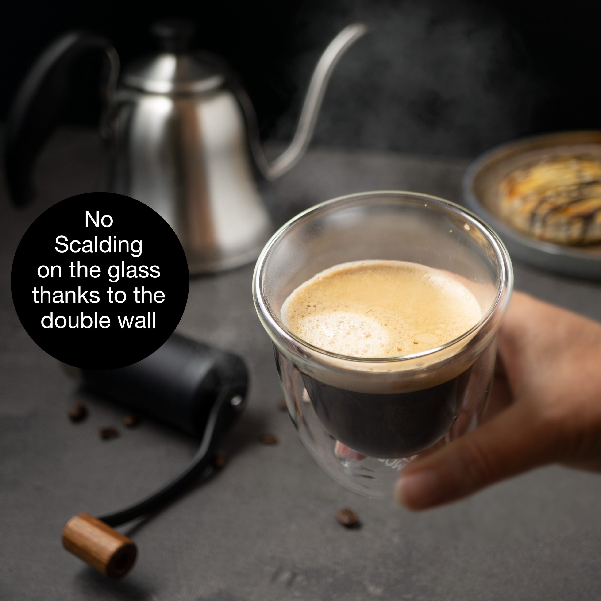 Moritz & Moritz Caff?? Italia Napoli Double Walled Coffee Glasses | Set of 6 Hot & Cold Cups - Image 4