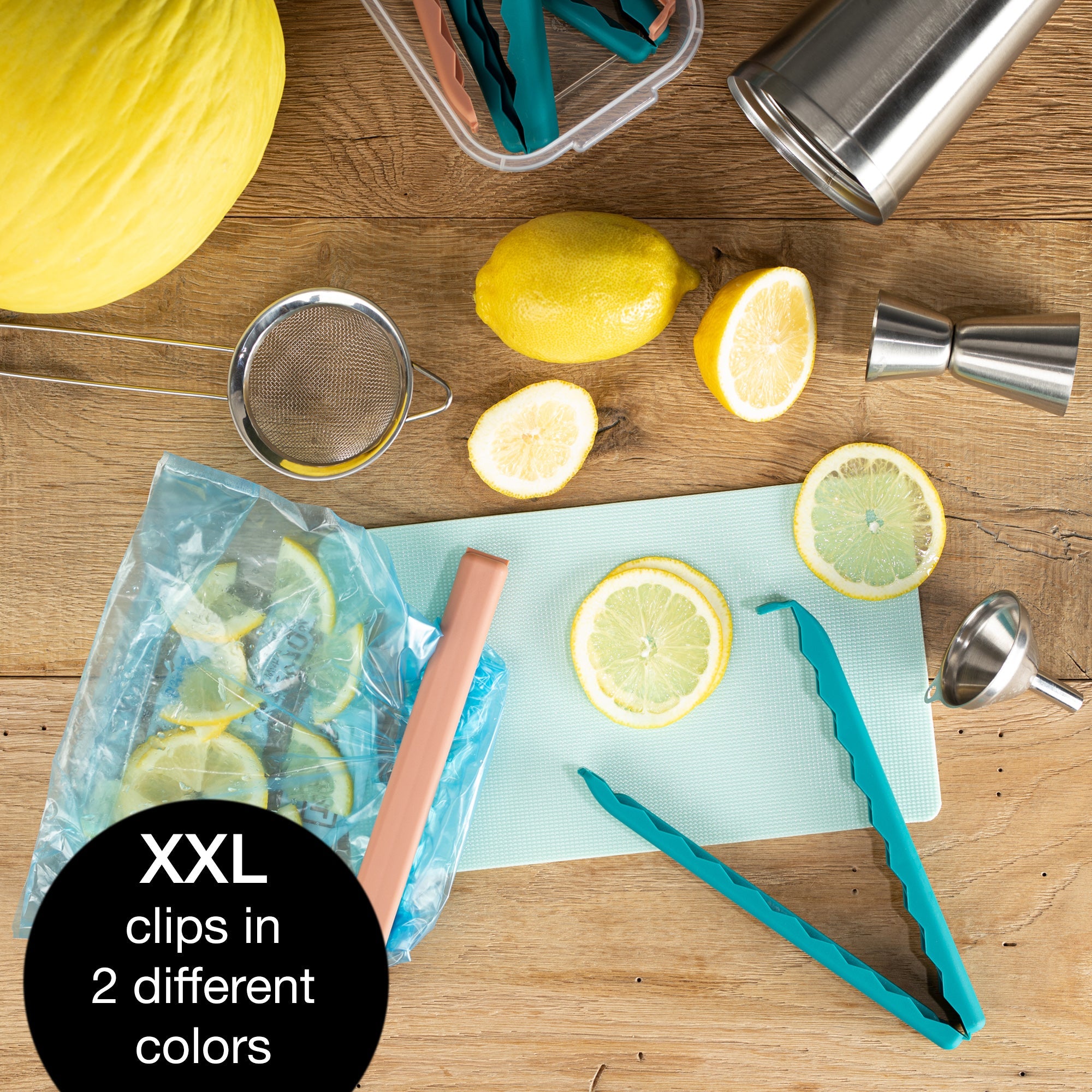 Moritz & Moritz 5 Large Bag Clips with Clear Storage Box | Mixed Colors. BPA-Free & Reusable - Image 3