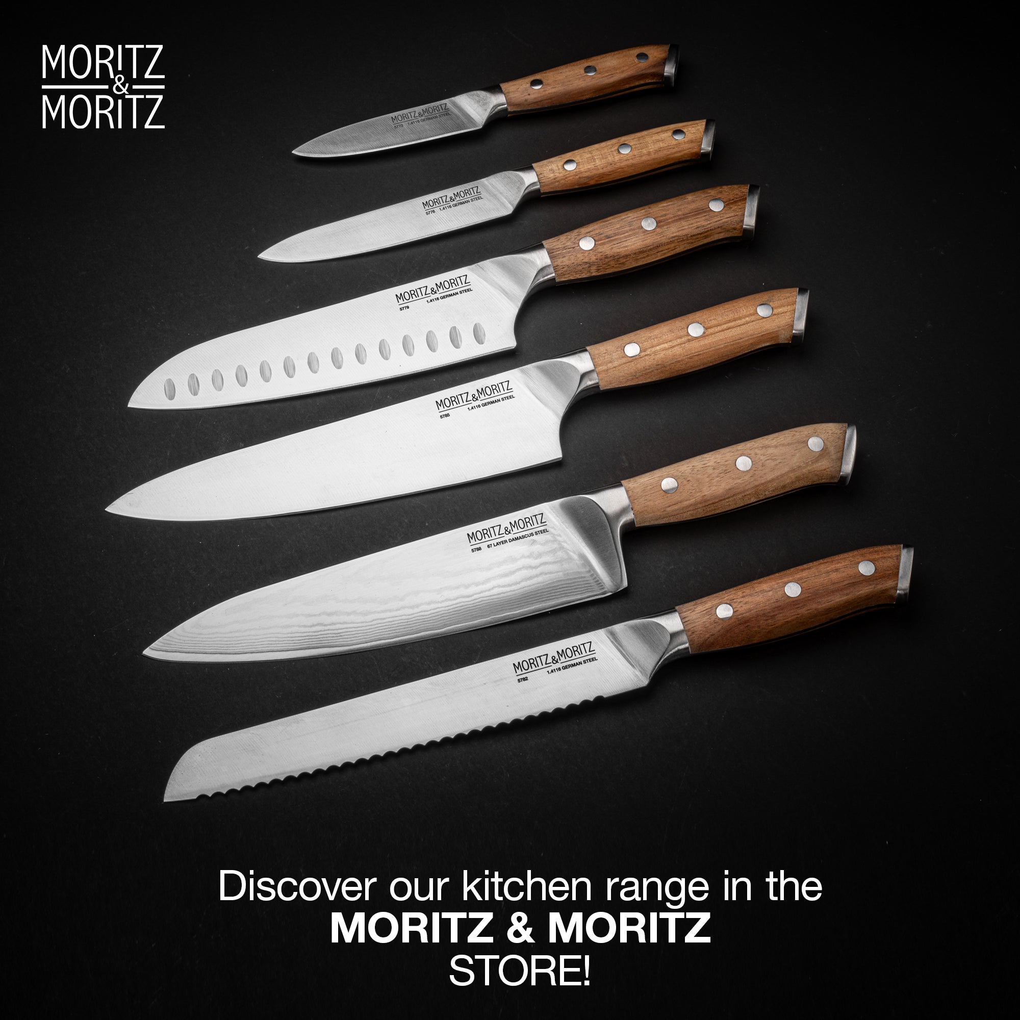 Moritz & Moritz German Steel 8 Chef's Knife | Professional Sharp Multipurpose Kitchen Knife - Image 6