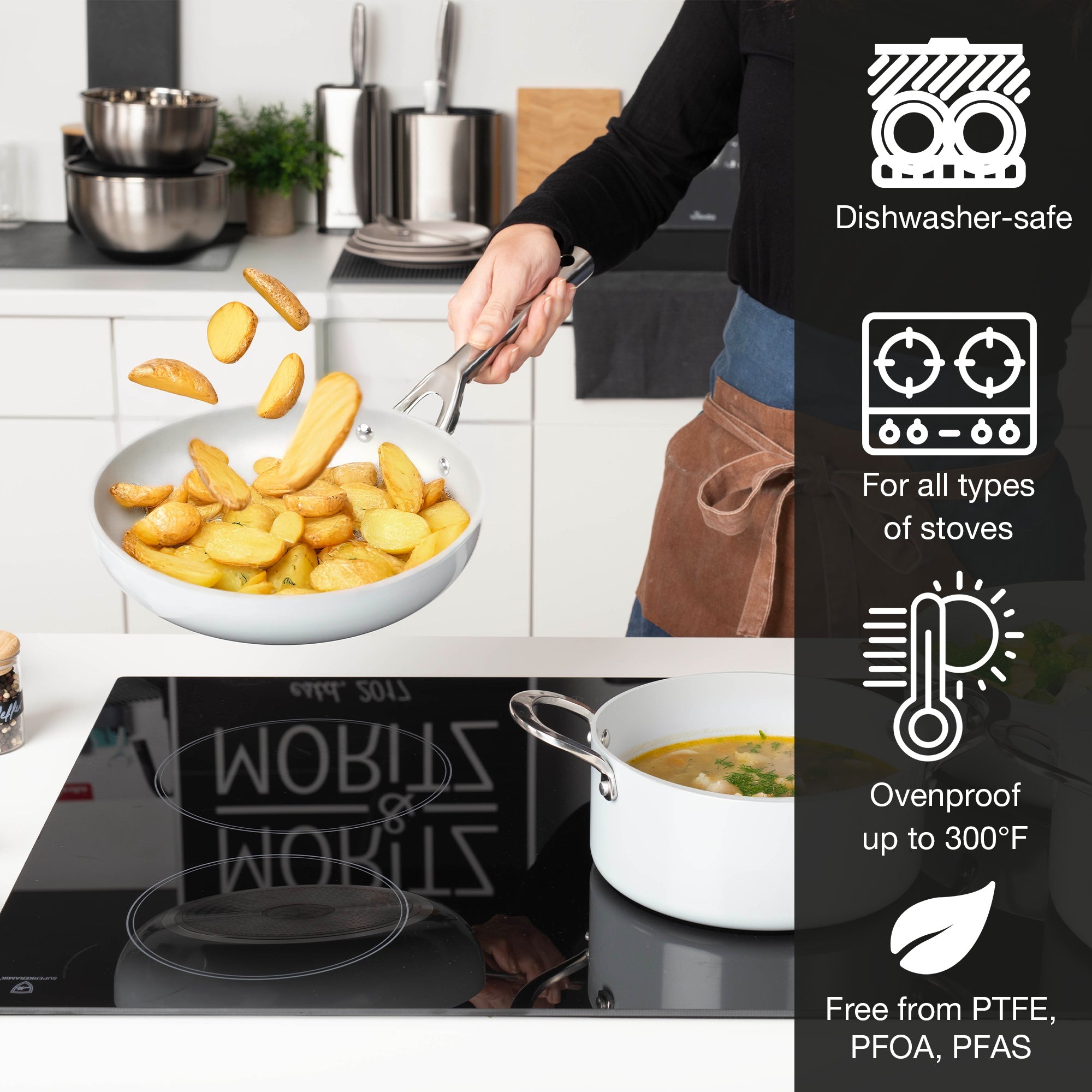 Moritz & Moritz 7-Piece Cast Aluminum Cookware Set with Lids - Image 11