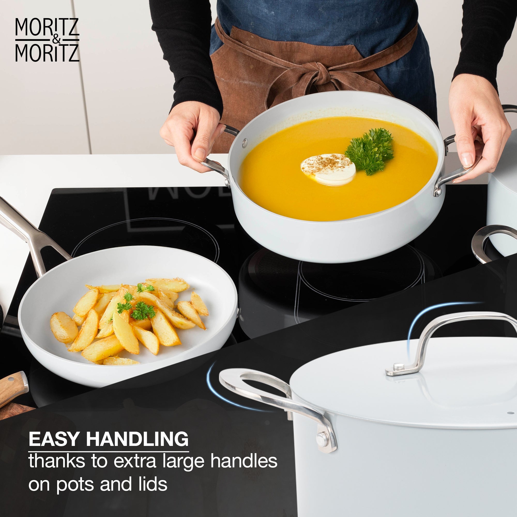 Moritz & Moritz 7-Piece Cast Aluminum Cookware Set with Lids - Image 12