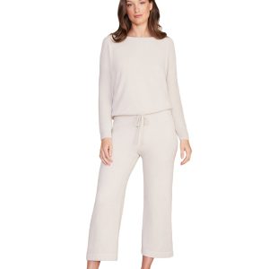 Barefoot Dreams Cozychic Ultra Lite Culotte - Women's Soft Knit Cropped Pants with Drawstring Waist. Nylon Viscose Blend