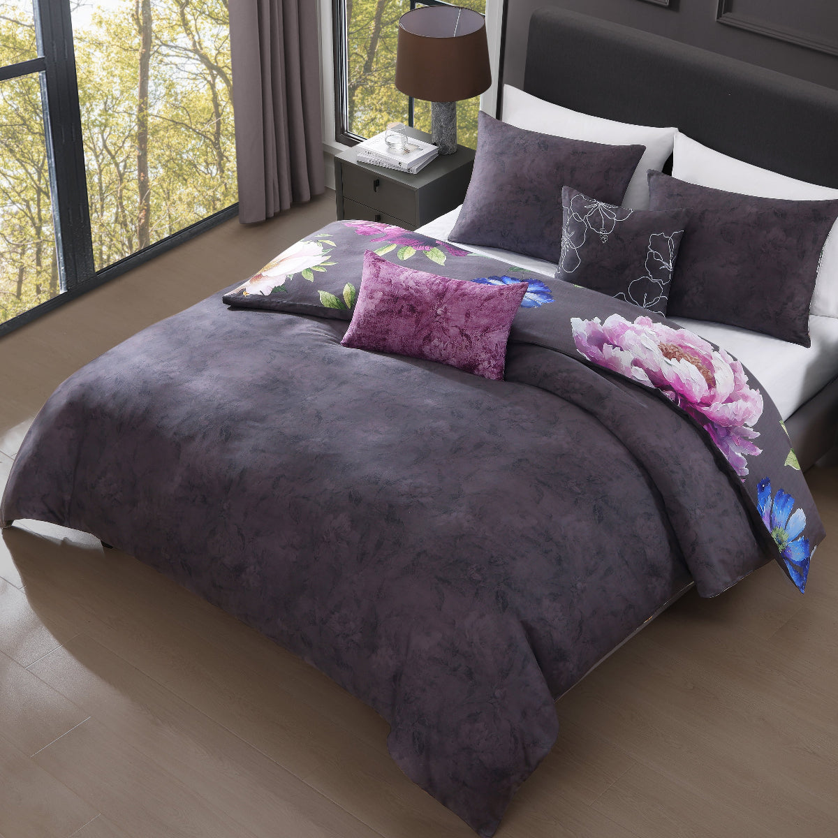 Bebejan Elegant Blossoms 5 Piece Reversible Comforter Set - Image 5