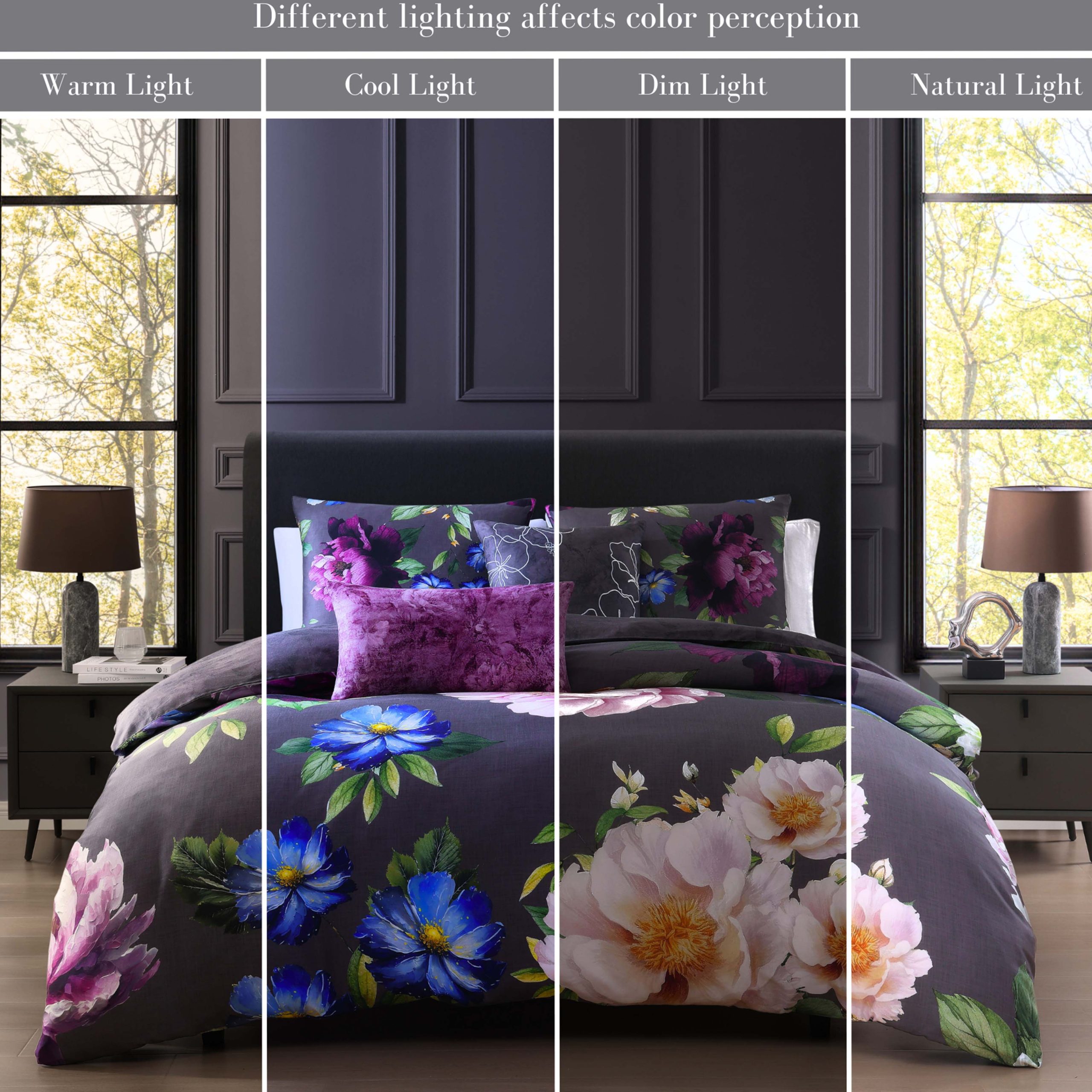 Bebejan Elegant Blossoms 5 Piece Reversible Comforter Set - Image 6