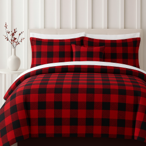 Bibb Home 3-Piece Flannel Duvet Cover Set