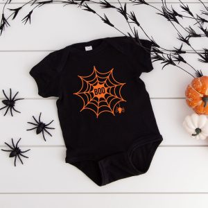 The Juniper Shop Baby Boo Web Baby Graphic Short Sleeve Onesie