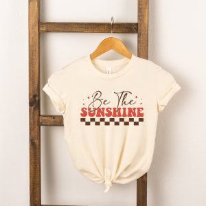 The Juniper Shop Toddler Be The Sunshine Checkered Short Sleeve Crew Neck