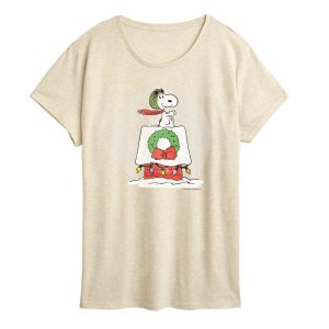 Peanuts - Snoopy Christmas House - Women's Short Sleeve Graphic T-Shirt