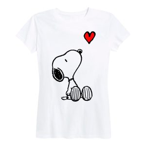 Peanuts - Valentine's Peanuts Snoopy Heart - Women's Short Sleeve Graphic T-Shirt