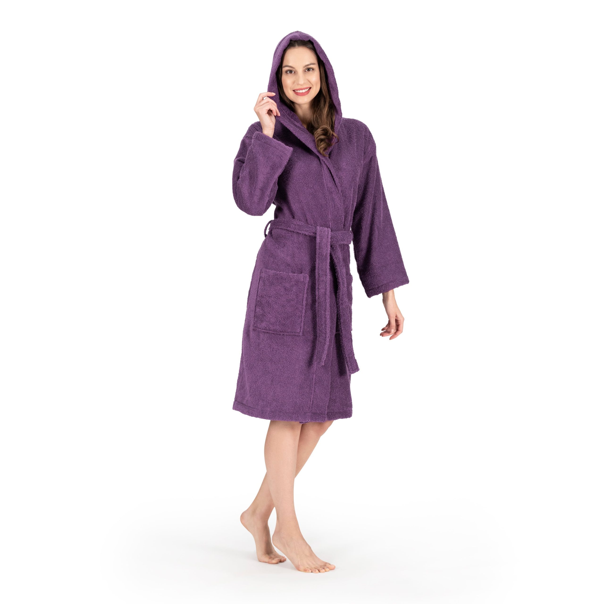 Classic Turkish Towels Nine West Hooded Terry Robe - 100% Turkish Cotton - Image 17