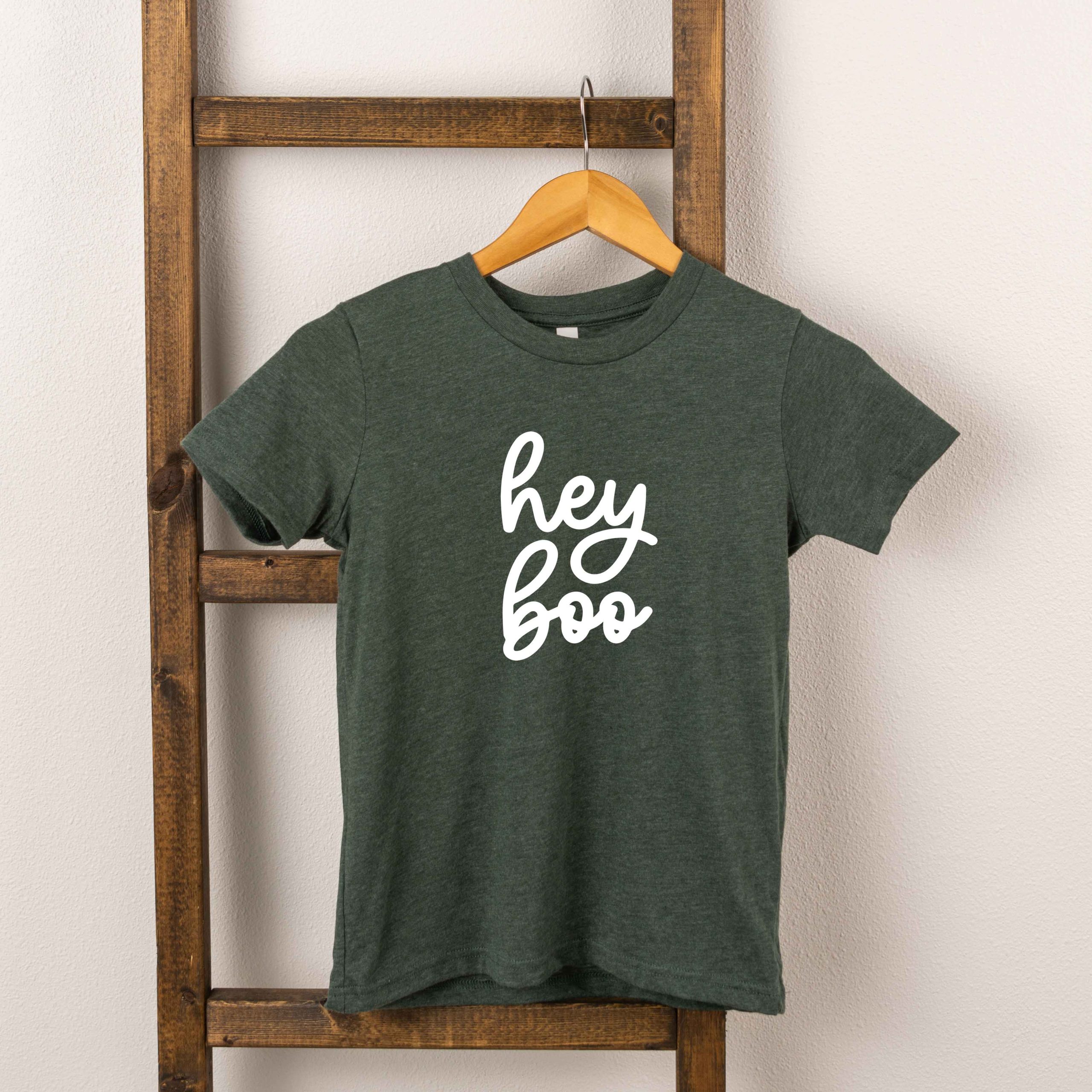 The Juniper Shop Toddler Hey Boo Cursive Short Sleeve Crew Neck - Image 4