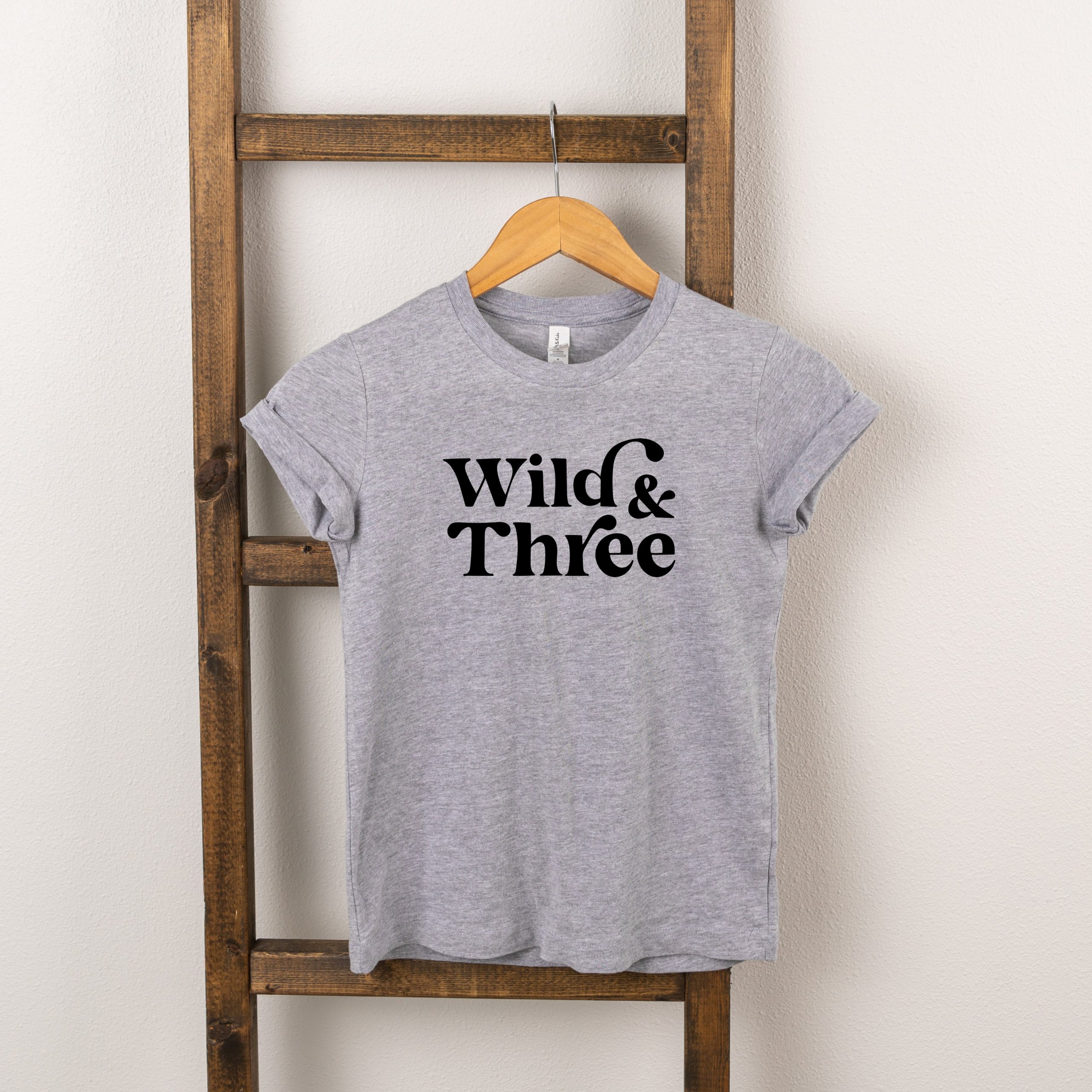 The Juniper Shop Toddler Wild And Three Short Sleeve Crew Neck