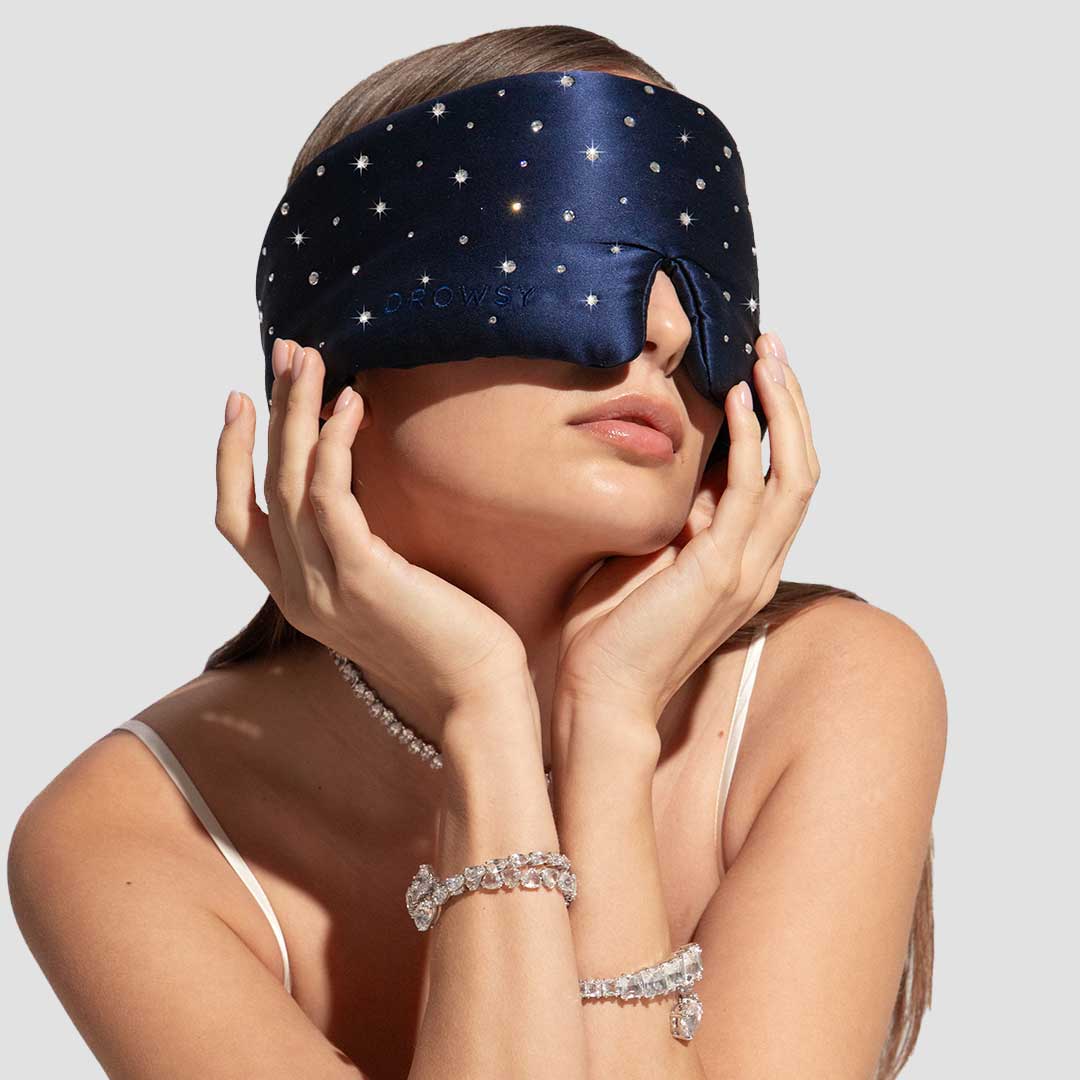 Drowsy Sleep Co. Silk Sleep Eye Mask Crystals by Swarovski?