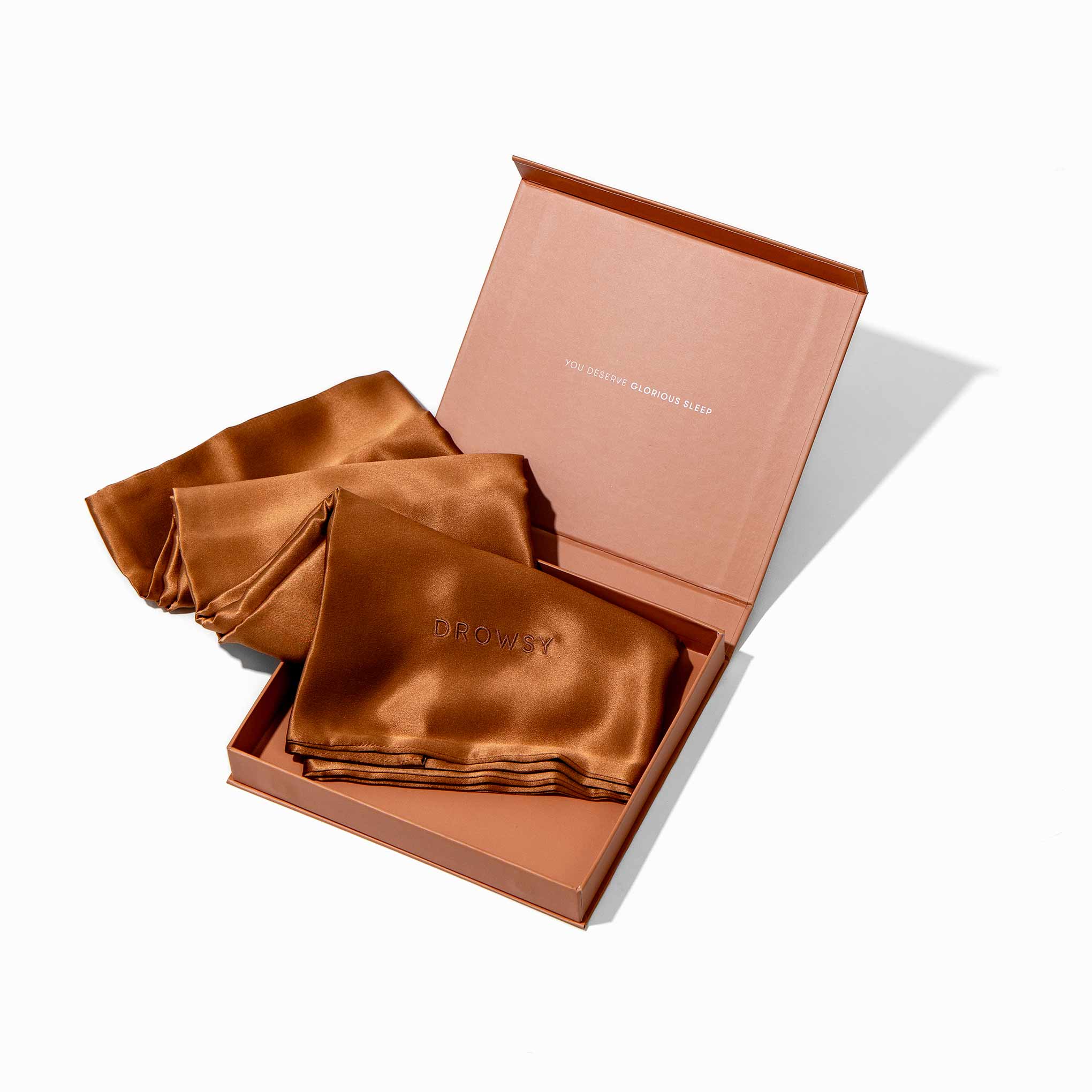 Drowsy Sleep Co. Pumpkin Spice Silk Pillowcase - Image 6