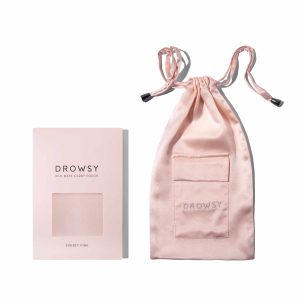 Drowsy Sleep Co. Sunset Pink Silk Carry Pouch