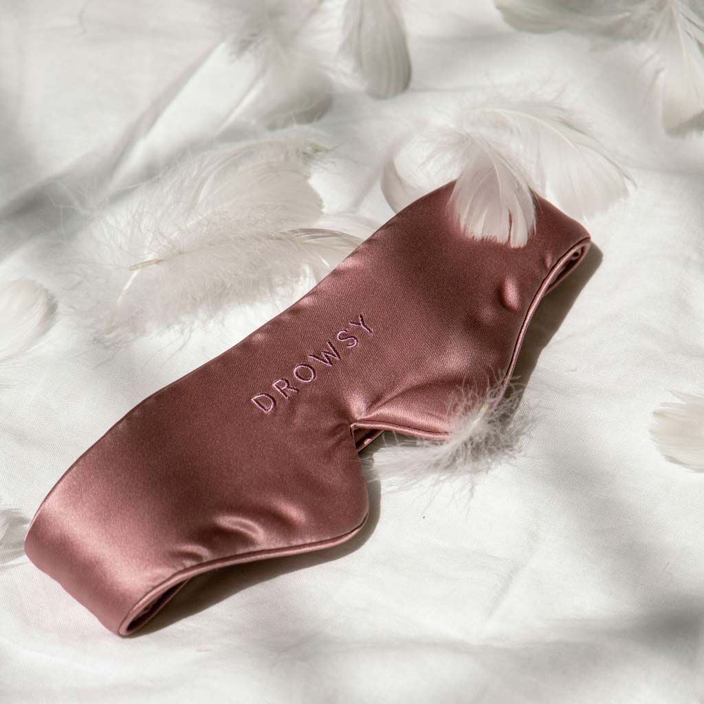 Drowsy Sleep Co. Featherweight Silk Eye Mask Damask Rose - Image 2
