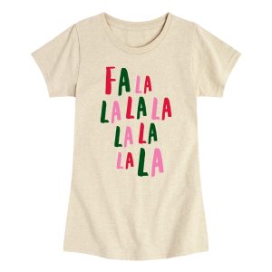 Instant Message - Fa La La - Youth Girls Short Sleeve T-shirt