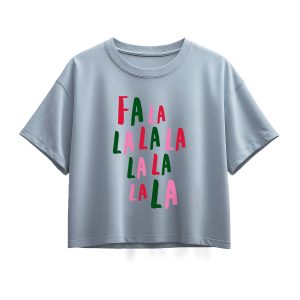 Instant Message - Fa La La - Youth Girl Short Sleeve Boxy Tee