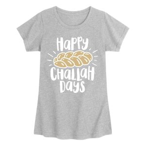 Instant Message - Happy Challah Days - Youth Girls Short Sleeve T-shirt