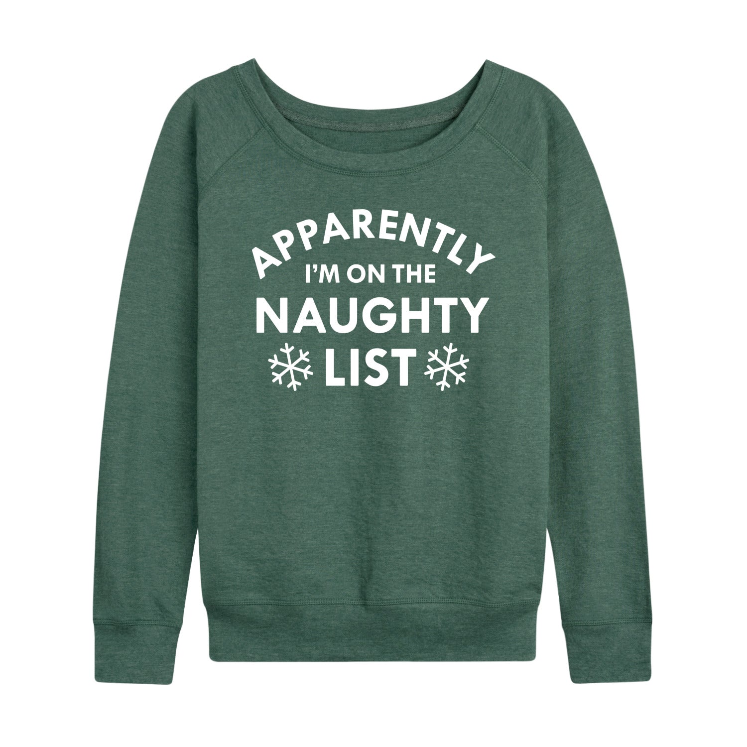 Instant Message - Apparently On The Naughty List - Women's French Terry Long Sleeve Pullover - Image 4