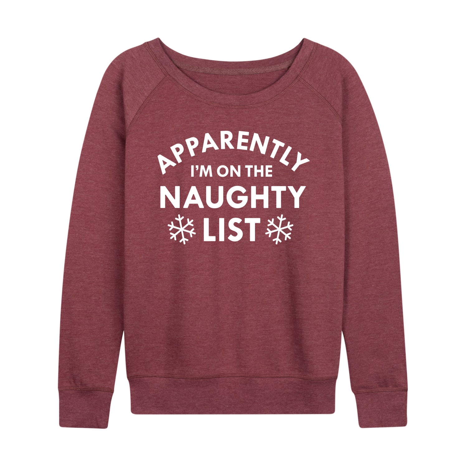 Instant Message - Apparently On The Naughty List - Women's French Terry Long Sleeve Pullover - Image 5