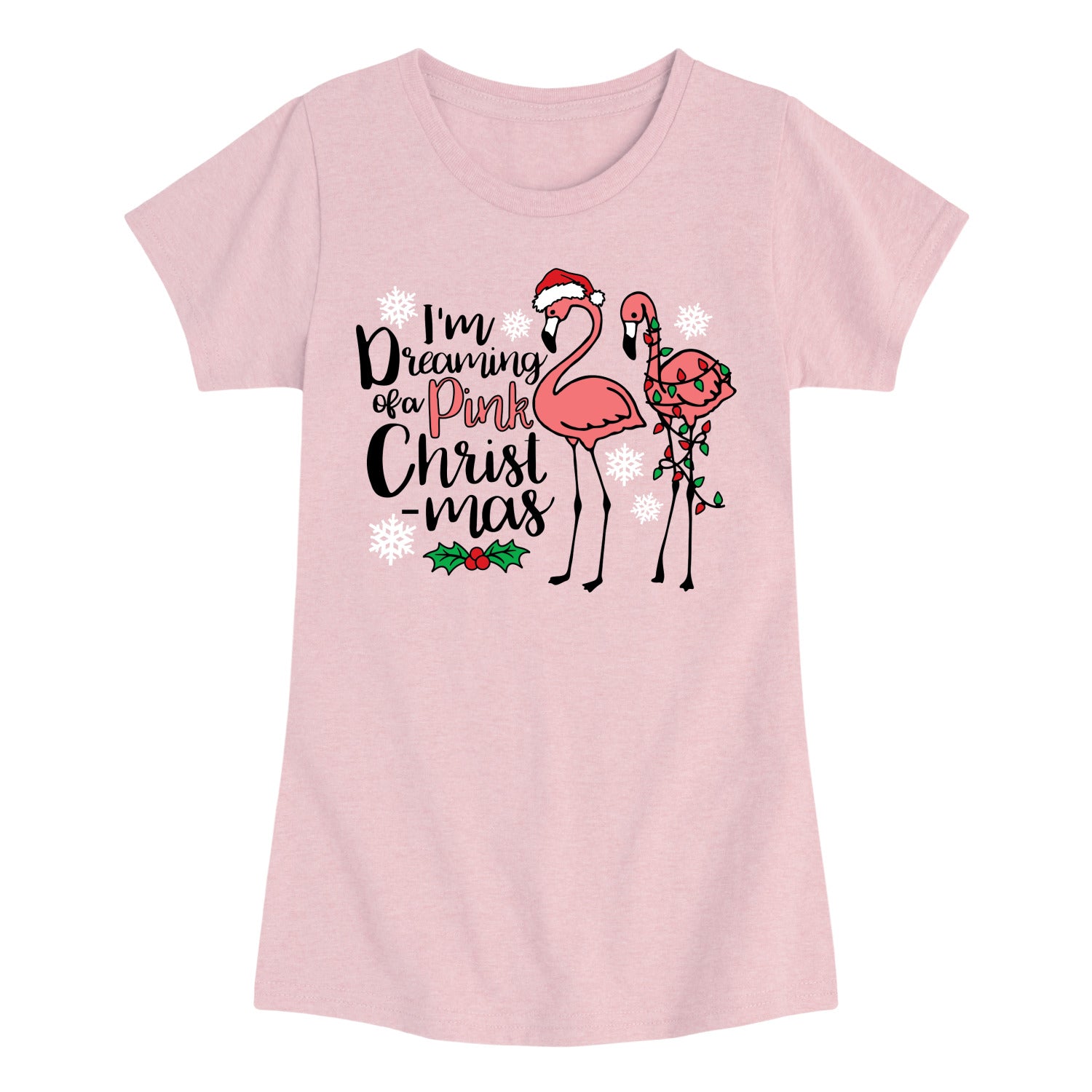 Instant Message - Im Dreaming of a Pink Christmas - Youth Girls Short Sleeve T-shirt - Image 3