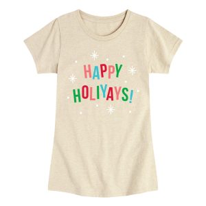 Instant Message - Happy Holiyays - Youth Girls Short Sleeve T-shirt