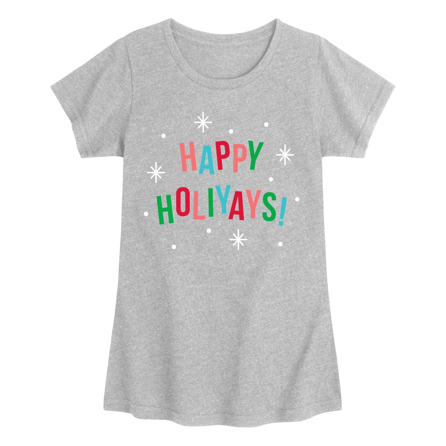 Instant Message - Happy Holiyays - Youth Girls Short Sleeve T-shirt - Image 2