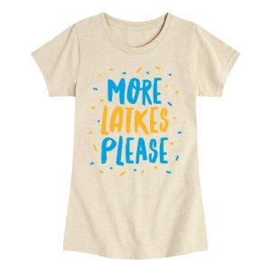 Instant Message - More Latkes Please - Youth Girls Short Sleeve T-shirt