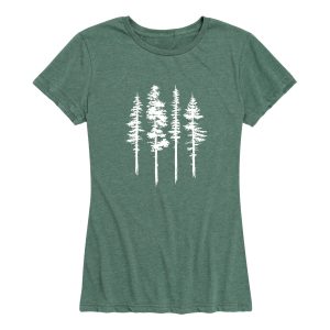 Instant Message - Abstract Trees - Women's Short Sleeve Graphic T-Shirt