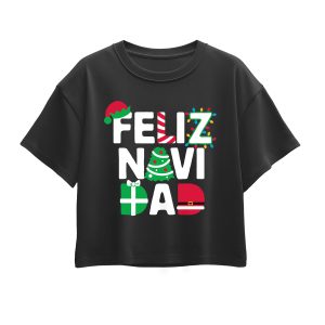 Instant Message - Feliz Navi Dad - Youth Girl Short Sleeve Boxy Tee