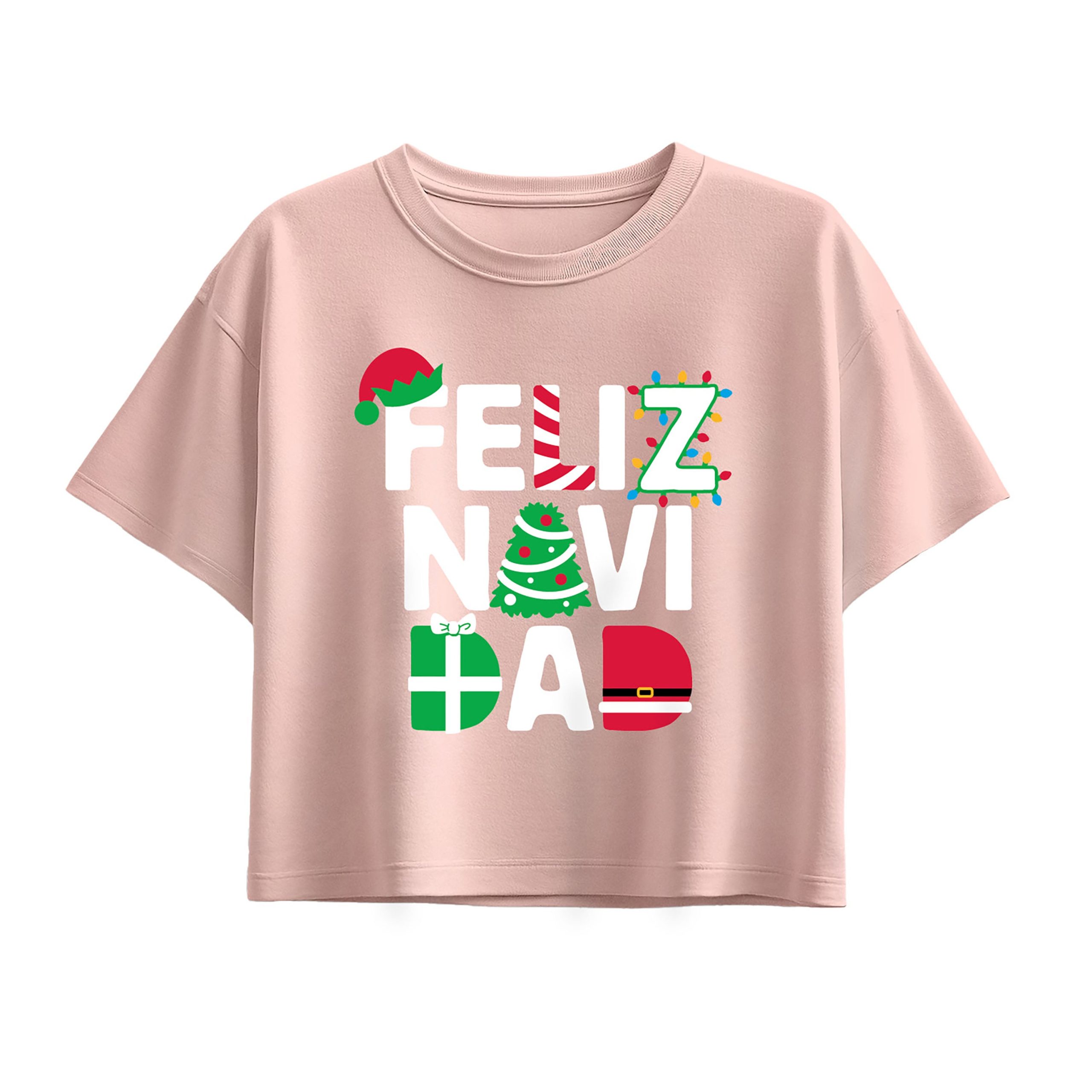 Instant Message - Feliz Navi Dad - Youth Girl Short Sleeve Boxy Tee - Image 3