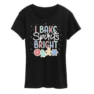 Instant Message - I Bake Spirits Bright - Women's Short Sleeve Graphic T-shirt