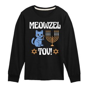 Instant Message - Meowzel Tov! - Toddler & Youth Long Sleeve Graphic T-Shirt