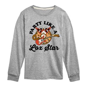 Instant Message - Hanukkah - Party Like A Lox Star - Toddler & Youth Long Sleeve Graphic T-Shirt